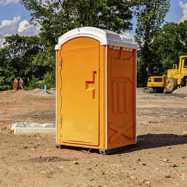 how often are the portable restrooms cleaned and serviced during a rental period in Riverdale